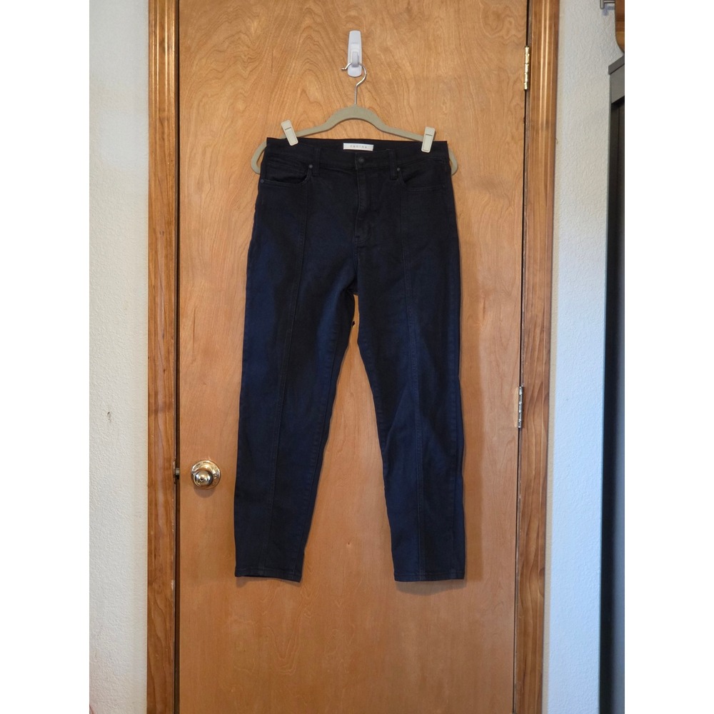 Eunina Willo Front Seam Mom Jeans Black High Rise Streetwear Size 11/30W